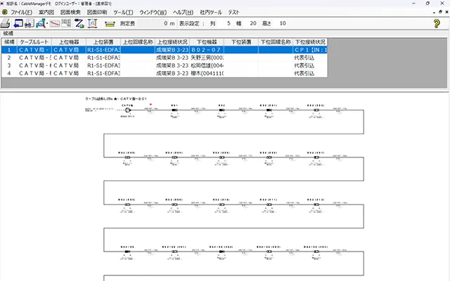 直線図表示機能
